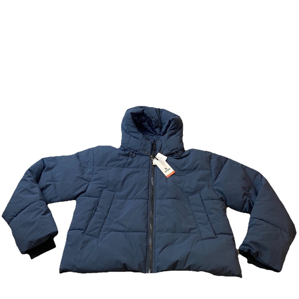 Rip Curl Anti-Series Tidal Jacket Women's Large Navy Detachable Hood Msrp $159